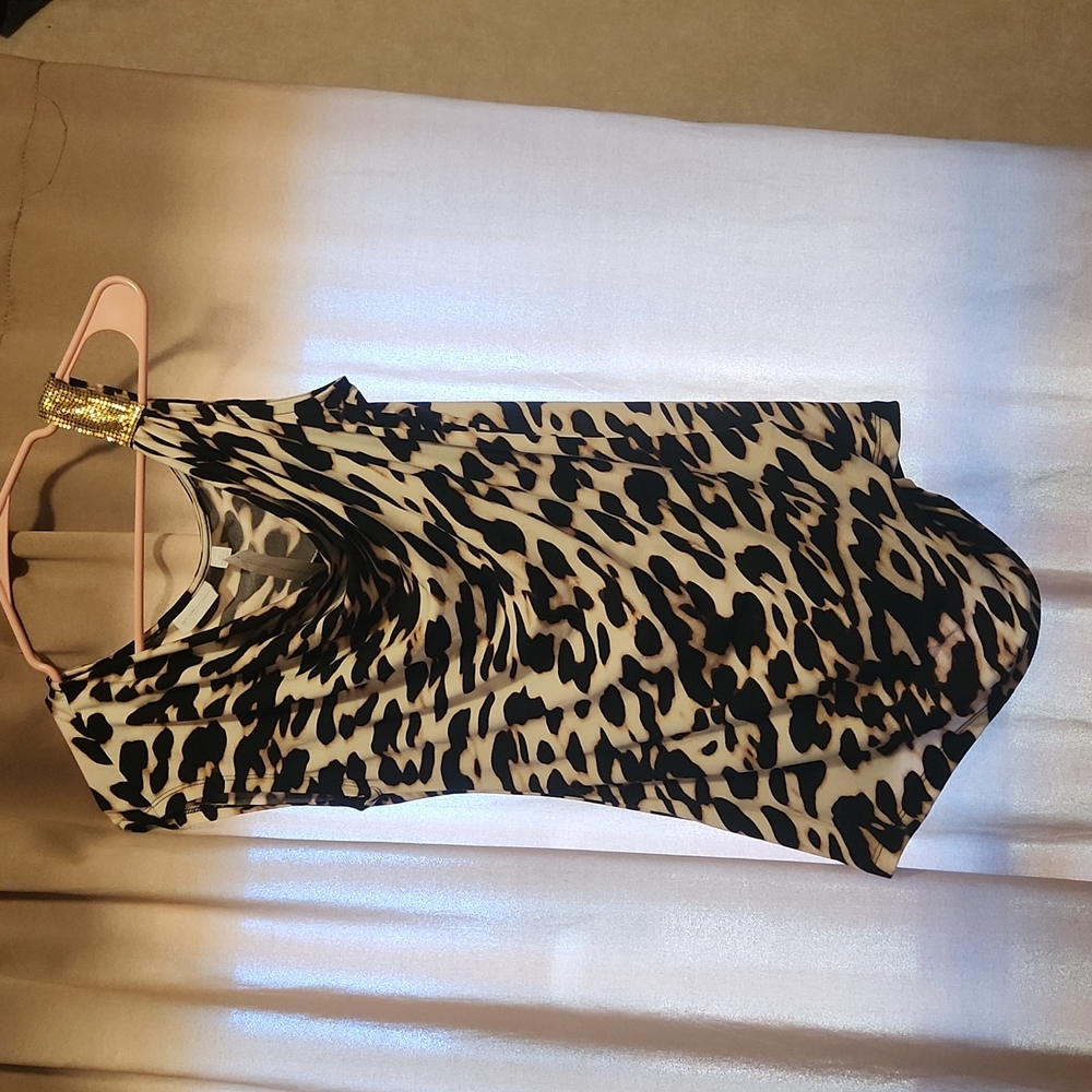 NY&C Leopard Shirt with Gold